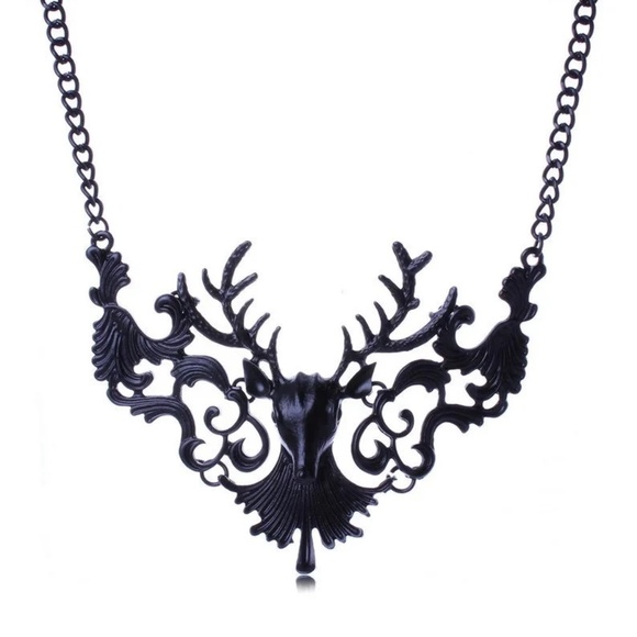 Fashion “Deer” To Be Different Deer Head Statement Necklace - Picture 3 of 6